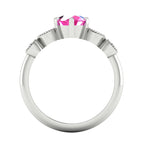 Milena - Pink Sapphire  & Diamonds - White Gold