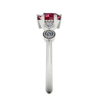 milena ruby and diamond side view engagement ring