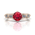 Milena Rose: Ruby & Diamond Ring | 18ct Rose Gold