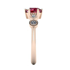 Milena Rose: Ruby & Diamond Ring | 18ct Rose Gold