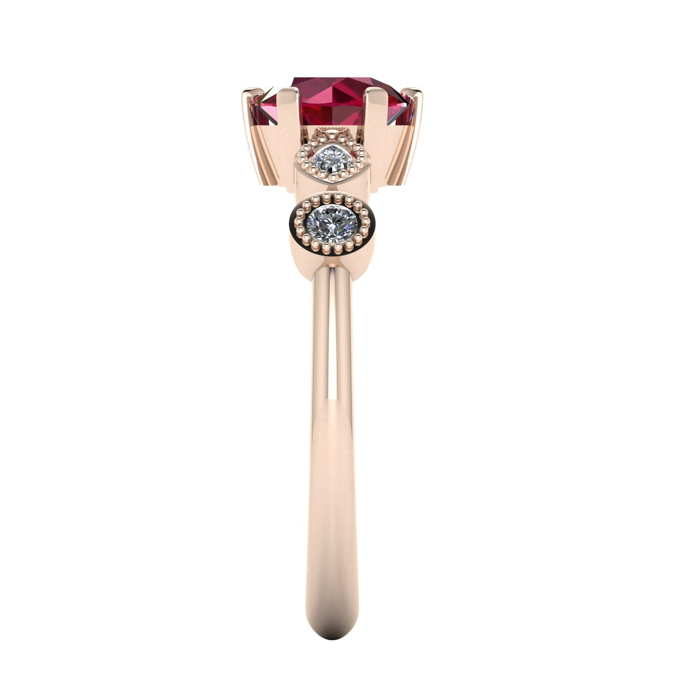 Milena Rose: Ruby & Diamond Ring | 18ct Rose Gold