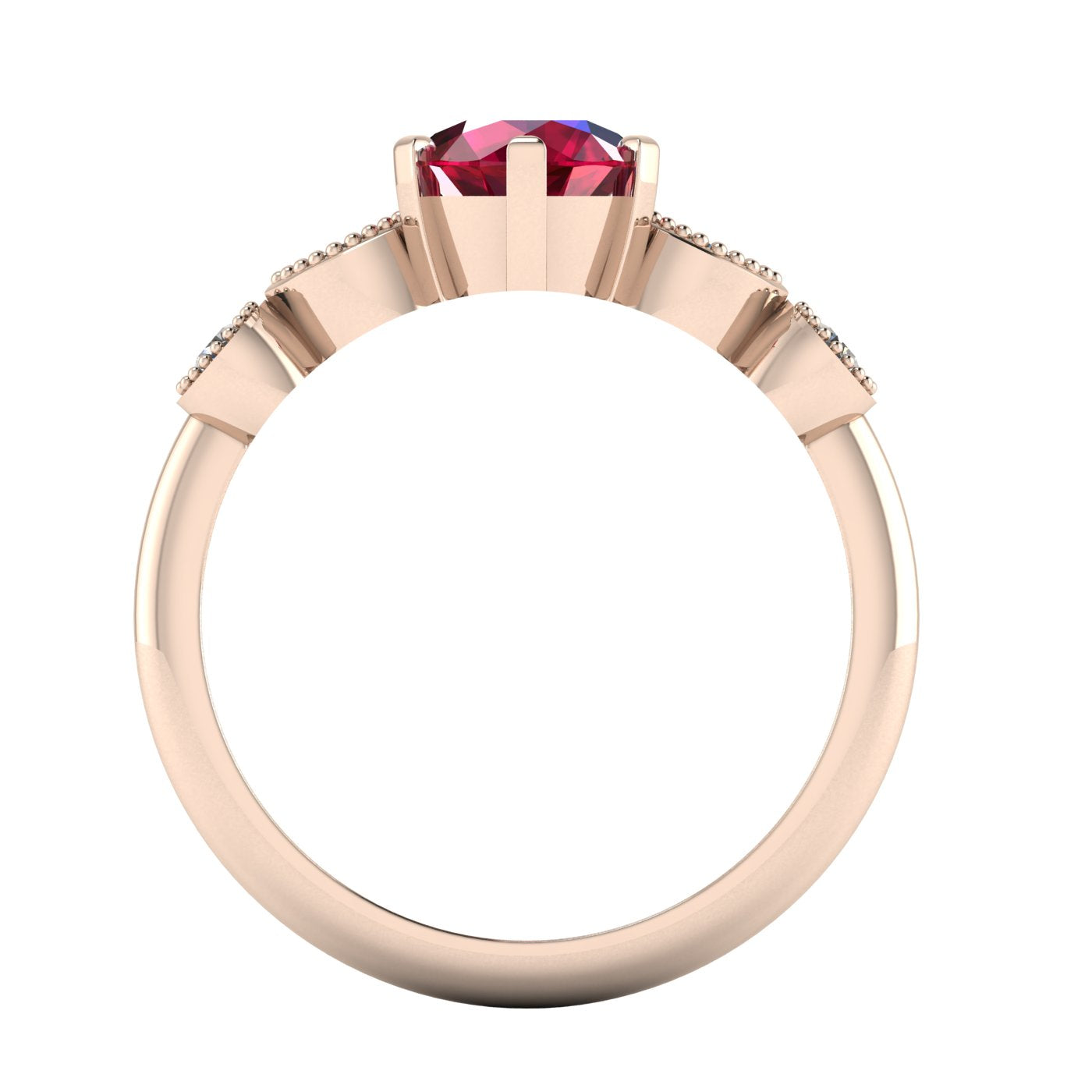 Milena Rose: Ruby & Diamond Ring | 18ct Rose Gold