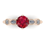 Milena Rose: Ruby & Diamond Ring | 18ct Rose Gold