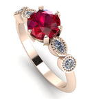 Milena Rose: Ruby & Diamond Ring | 18ct Rose Gold