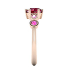Milena Rose: Ruby & Pink Sapphire Ring | 18ct Rose Gold