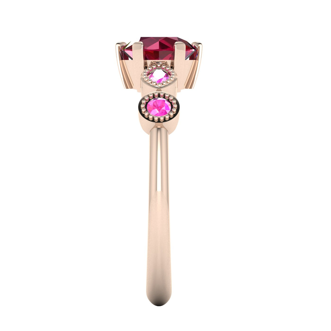 Milena Rose: Ruby & Pink Sapphire Ring | 18ct Rose Gold