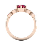 Milena Rose: Ruby & Pink Sapphire Ring | 18ct Rose Gold