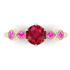 Milena Rose: Ruby & Pink Sapphire Ring | 18ct Rose Gold