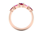 Maisie Oval Ruby & Pink Sapphire Ring in 18ct Rose Gold