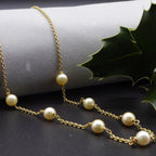 Pearl and Gold Chain Necklace