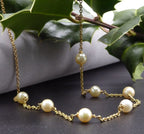 Pearl and Gold Chain Necklace