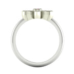 View through the band of the Astraea Liberty ring showing the internal craftsmanship and recycled white gold.