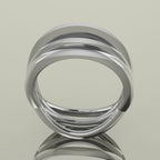 Infinity Armour Ring in White Gold or Platinum