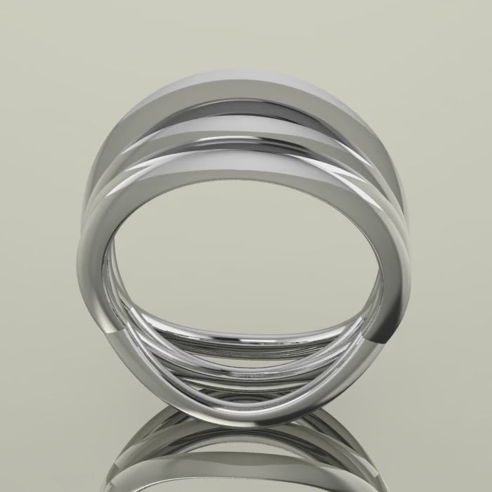 Infinity Armour Ring in White Gold or Platinum