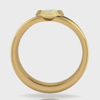 Infinity Marquise Aquamarine Ring in 18ct Yellow Gold