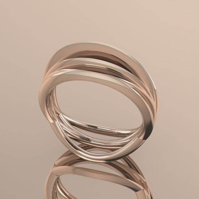 Infinity Armour Ring in 18ct Rose Gold