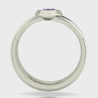 Infinity Marquise Violet Sapphire Ring in 18ct White Gold