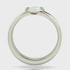 Infinity Marquise Aquamarine Ring in White Gold or Platinum