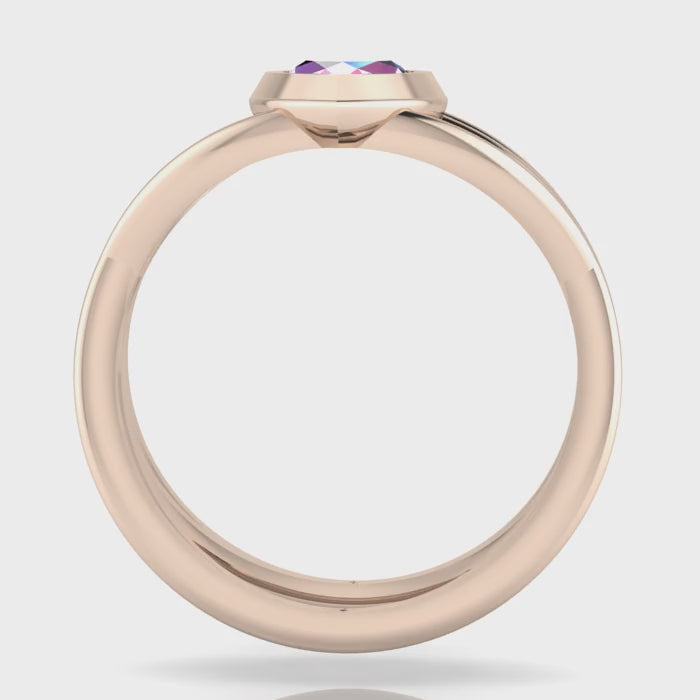 Infinity Marquise Pink Sapphire Ring in 18ct Rose Gold