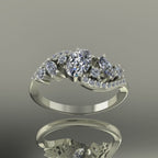 Video of the Atlantis Storm ring in 18ct white gold, showing the intense sparkle of a cluster of brilliant-cut white diamonds.