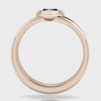 Infinity Marquise Blue Sapphire Ring in 18ct Rose Gold