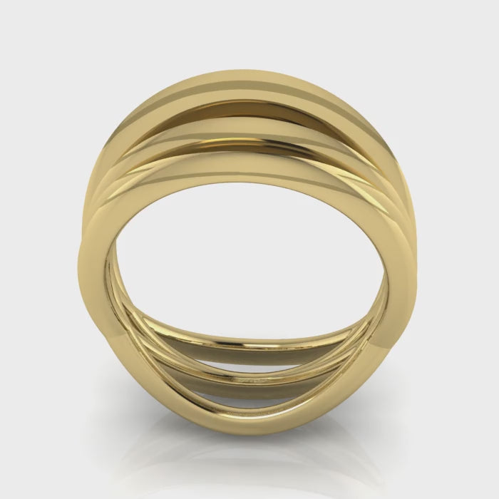 Infinity Armour Ring in 18ct Yellow Gold