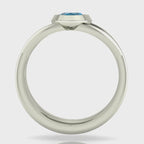 Infinity Marquise London Blue Topaz Ring in White Gold or Platinum