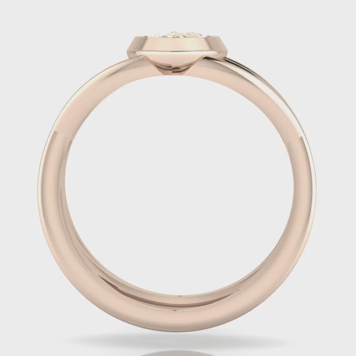 Infinity Marquise Champagne Diamond Ring in 18ct Rose Gold