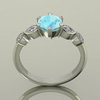 milena aquamarine and diamond engagement ring movie