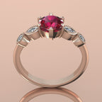 Milena Rose: Ruby & Diamond Ring | 18ct Rose Gold