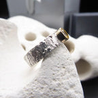  Rivda oval yellow sapphire ring — side view showing band profile and Rivda texture