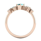 A view through the band of the rose gold Atlantis Paradise ring, showing the hallmark and the smooth finish of the interior.