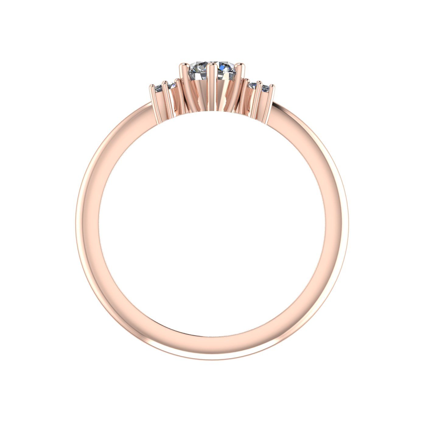 Flutterby: Lab-Grown Diamond Butterfly Ring in Rose Gold