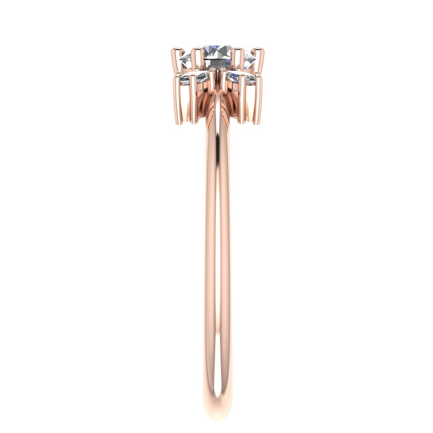 Flutterby: Lab-Grown Diamond Butterfly Ring in Rose Gold