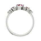A view through the centre of the ring band, highlighting the smooth, high-polish interior and solid construction.