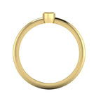 Internal view through the band of the Astraea Trilogy ring showing the secure gemstone settings and the 18ct gold.