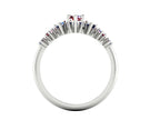 Harlequin Ruby & Blue Sapphire Ring in 18ct White Gold
