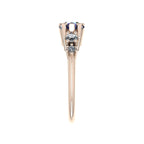 Pear Shaped Sapphire & Diamond's Asymmetrical Comet Ring Rose Gold