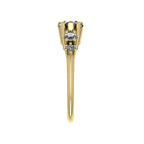 Pear Shaped Sapphire & Diamond's Asymmetrical Comet Ring Yellow Gold