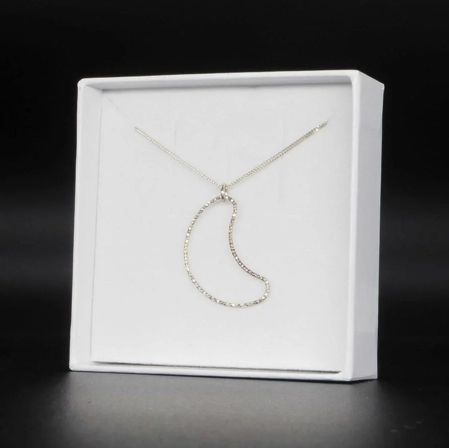 Silver Crescent Moon Pendant