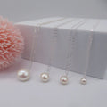 Single White Pearl Pendant On Silver Chain