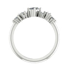 A view through the centre of the ring band, highlighting the smooth, polished internal finish and substantial metal thickness.