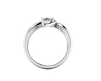 Enchanted Pear Shaped Diamond Asymmetrical Solitaire Engagement Ring in Platinum or 18ct White Gold