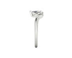 Enchanted Pear Shaped Lab Grown Diamond Asymmetrical Solitaire Engagement Ring in Platinum or 18ct White Gold