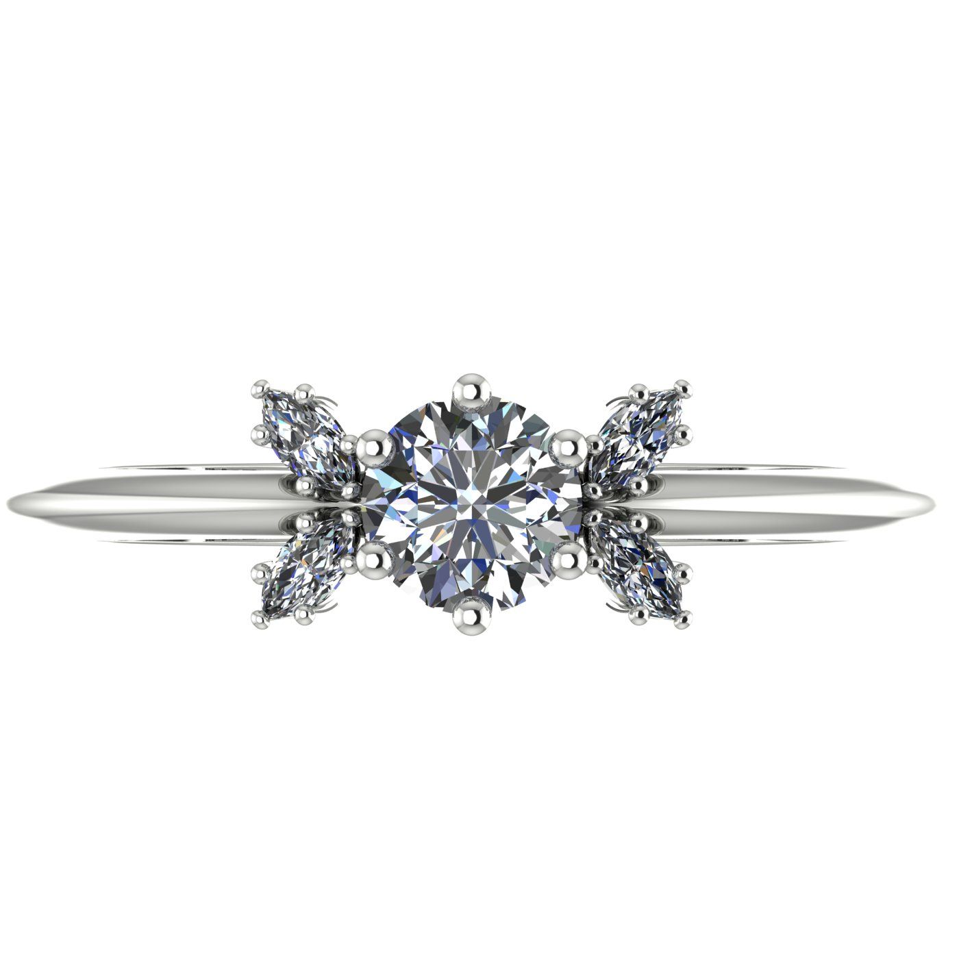 Flutterby: Lab-Grown Diamond Butterfly Ring in Platinum & White Gold