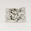 Origin Honeycomb Ring 14mm — Unique Open Weave Pattern, Recycled Sterling Silver | Nude Jewellery
