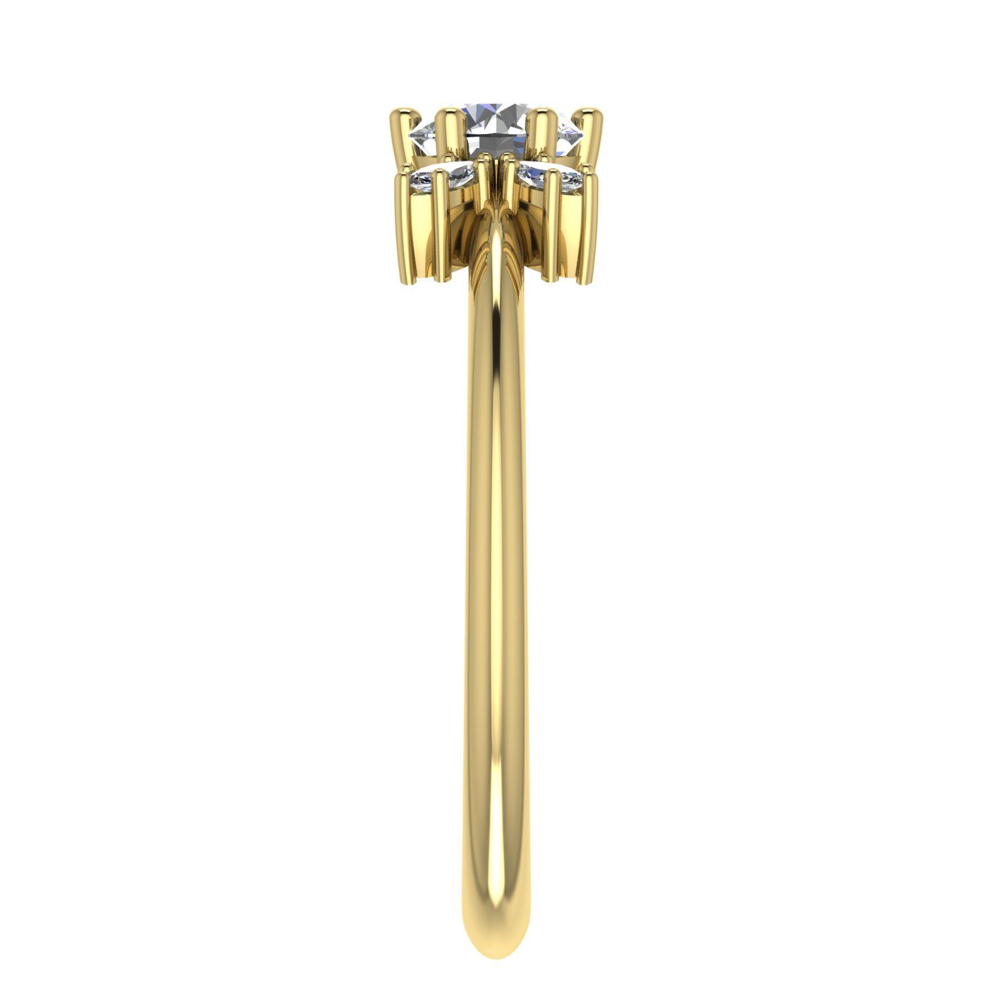 Flutterby: Lab-Grown Diamond Butterfly Ring in Yellow Gold